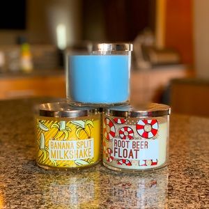 Bath and body works three- three wick candles